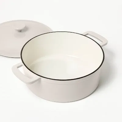 5.5qt Enamel Dutch Oven Light Gray - Figmint