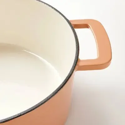 5.5qt Enamel Dutch Oven Terracotta Orange - Figmint