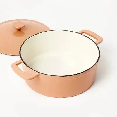 5.5qt Enamel Dutch Oven Terracotta Orange - Figmint