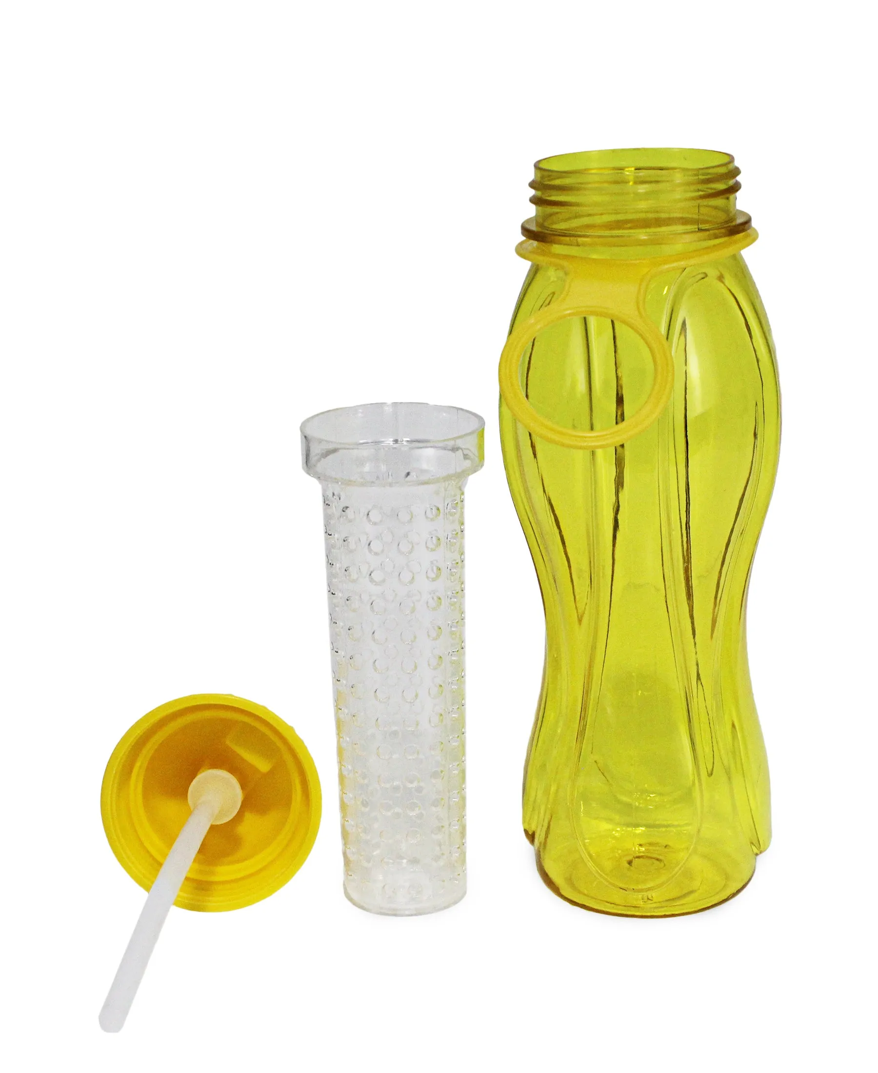 Aqua Water Bottle With Fruit Infuser - Yellow