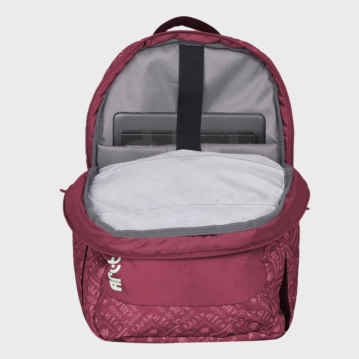 Arctic Fox 15.6" Laptop Backpack For Girls Warli Tawny Port