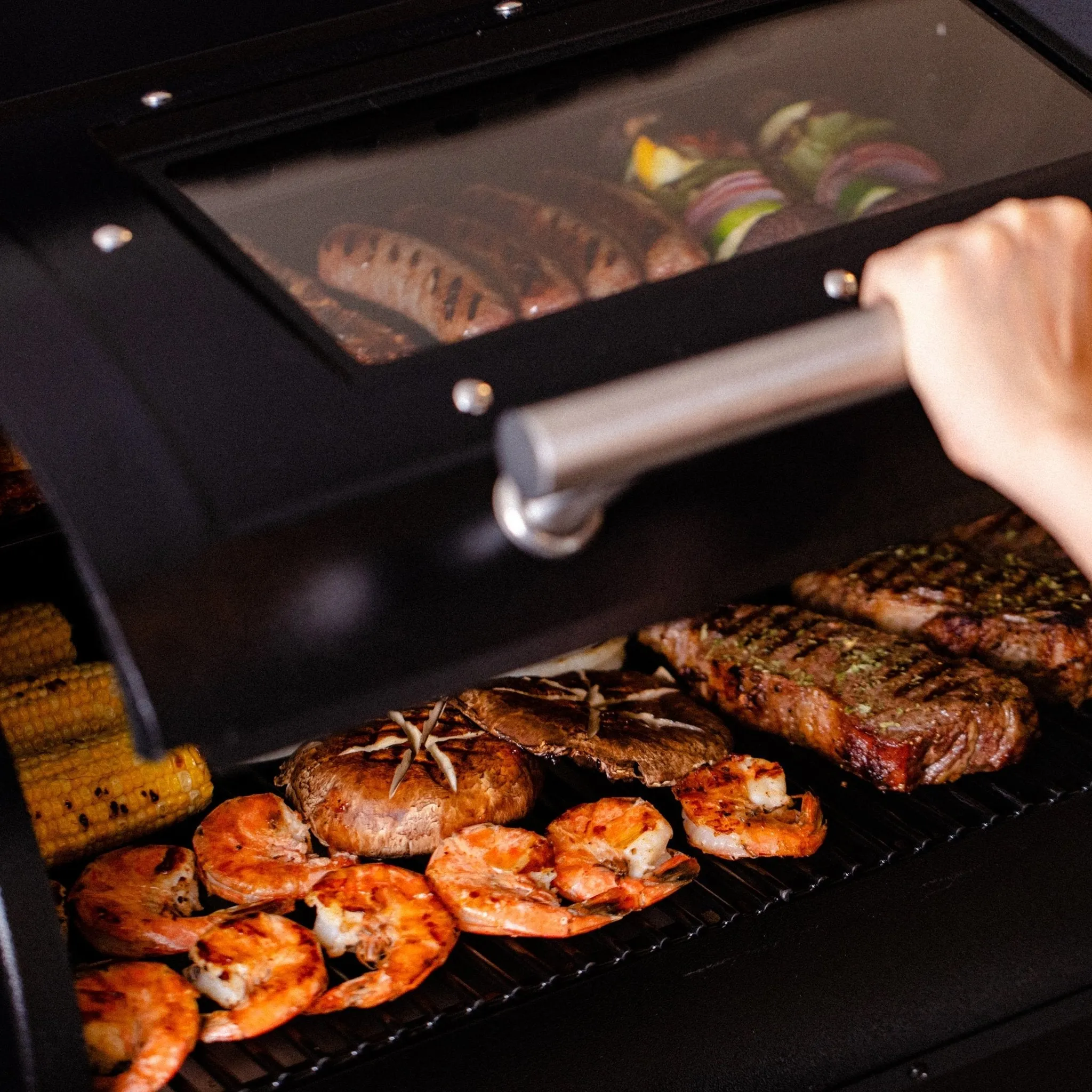 ASMOKE Skylights Wood Pellet Grill Smoker AS700P | ASCA™