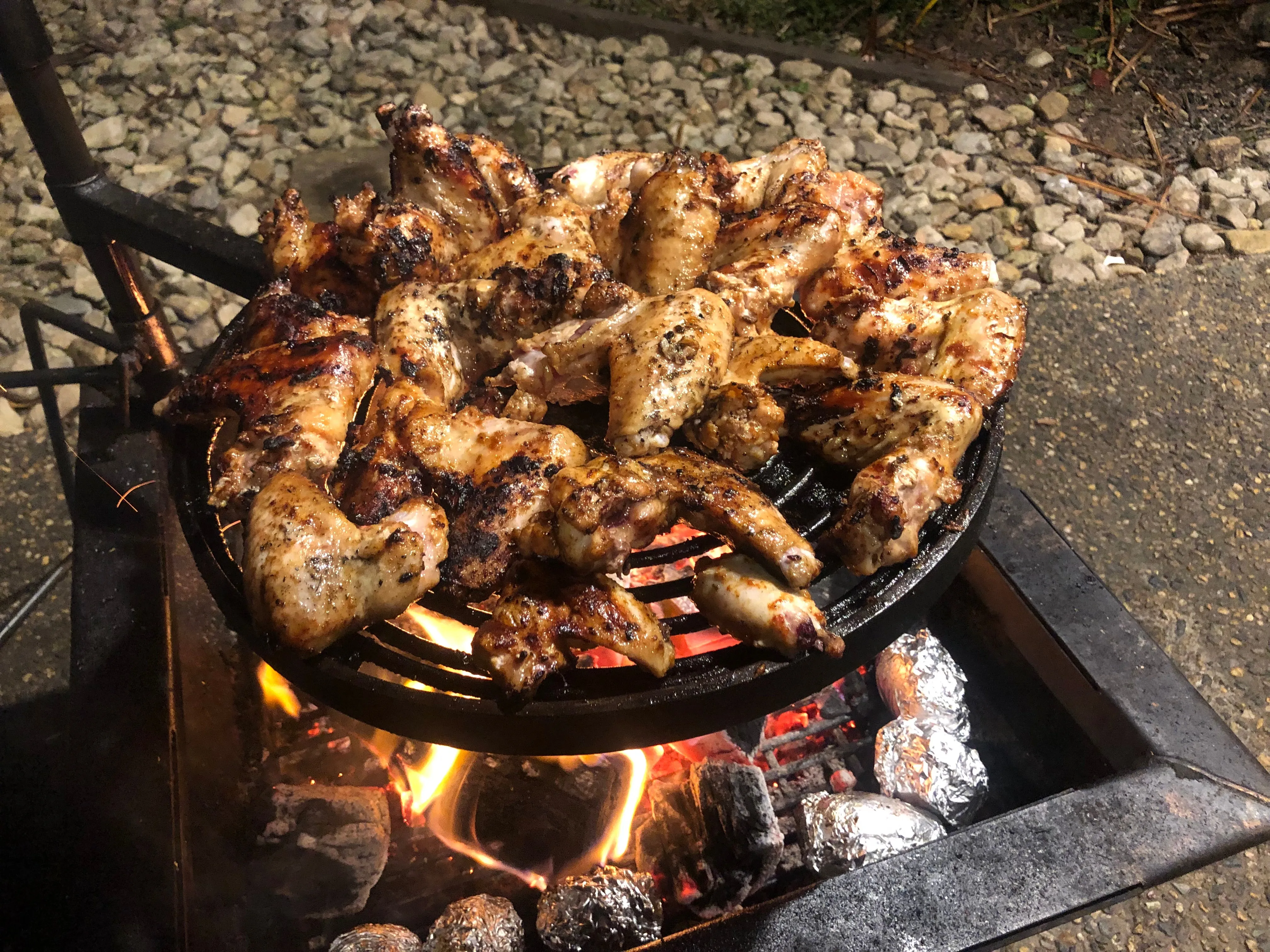 Backyard Fire Pit with Hot Plate & Grill