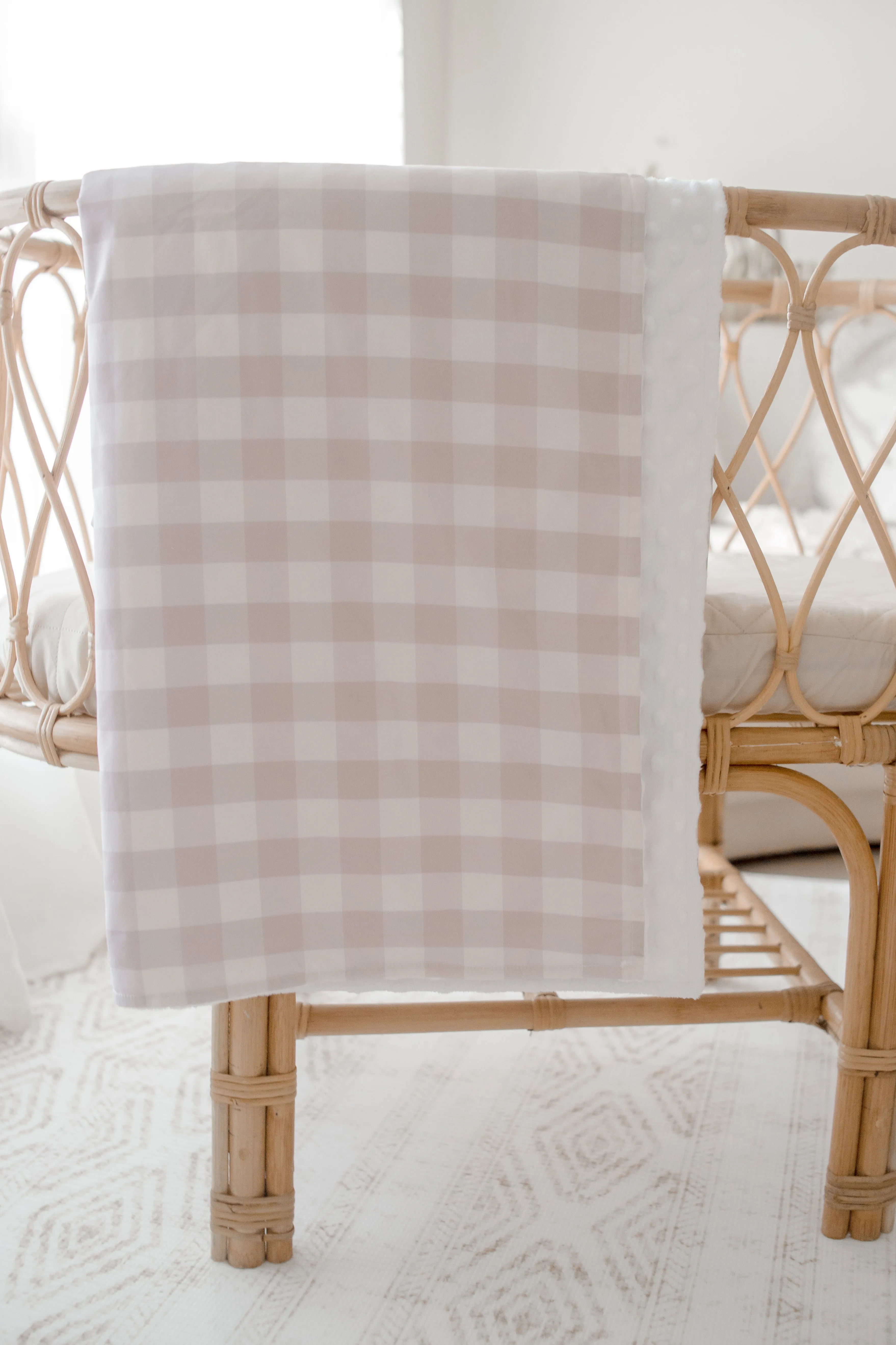 Bambella Designs Snuggle Blanket - Blush Gingham