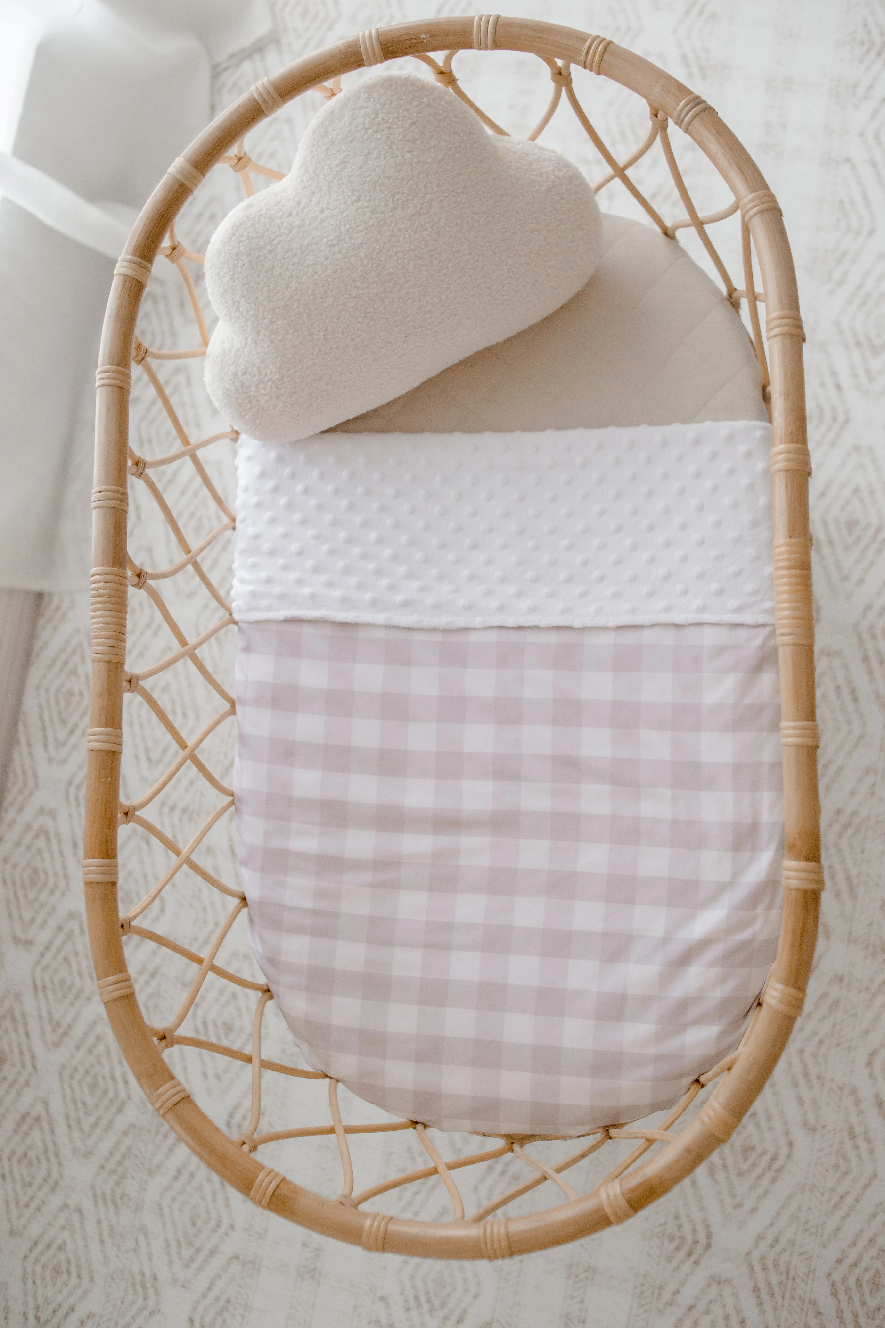 Bambella Designs Snuggle Blanket - Blush Gingham