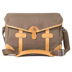 Barber Shop Small Messenger "Pageboy" Camera Bag (Canvas & Leather, Sand)