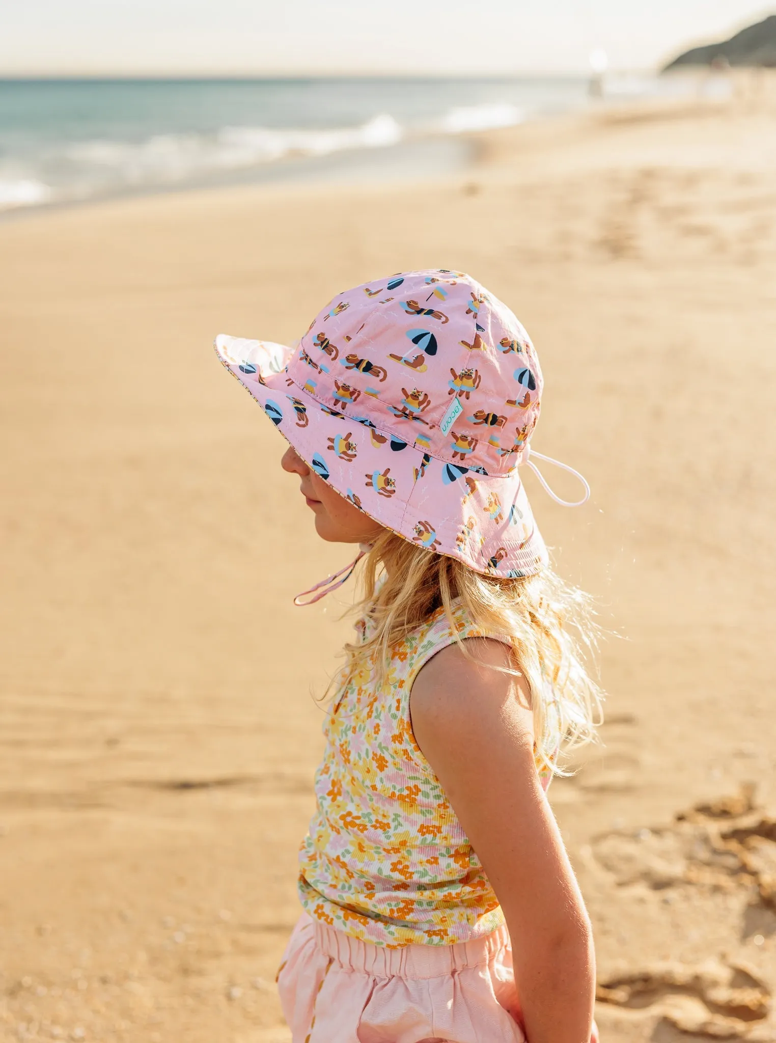 Beach Cats Wide Brim Sunhat