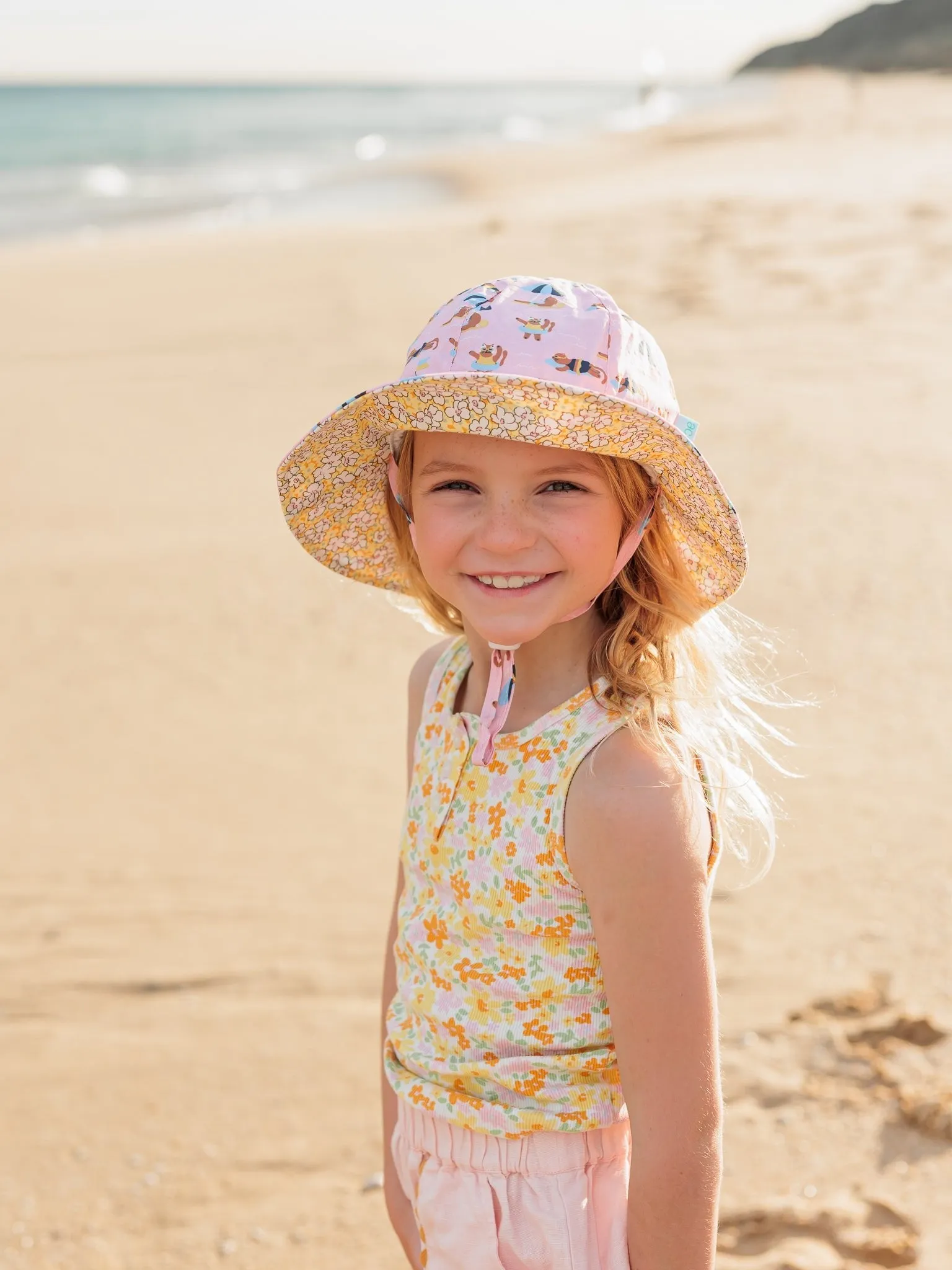 Beach Cats Wide Brim Sunhat