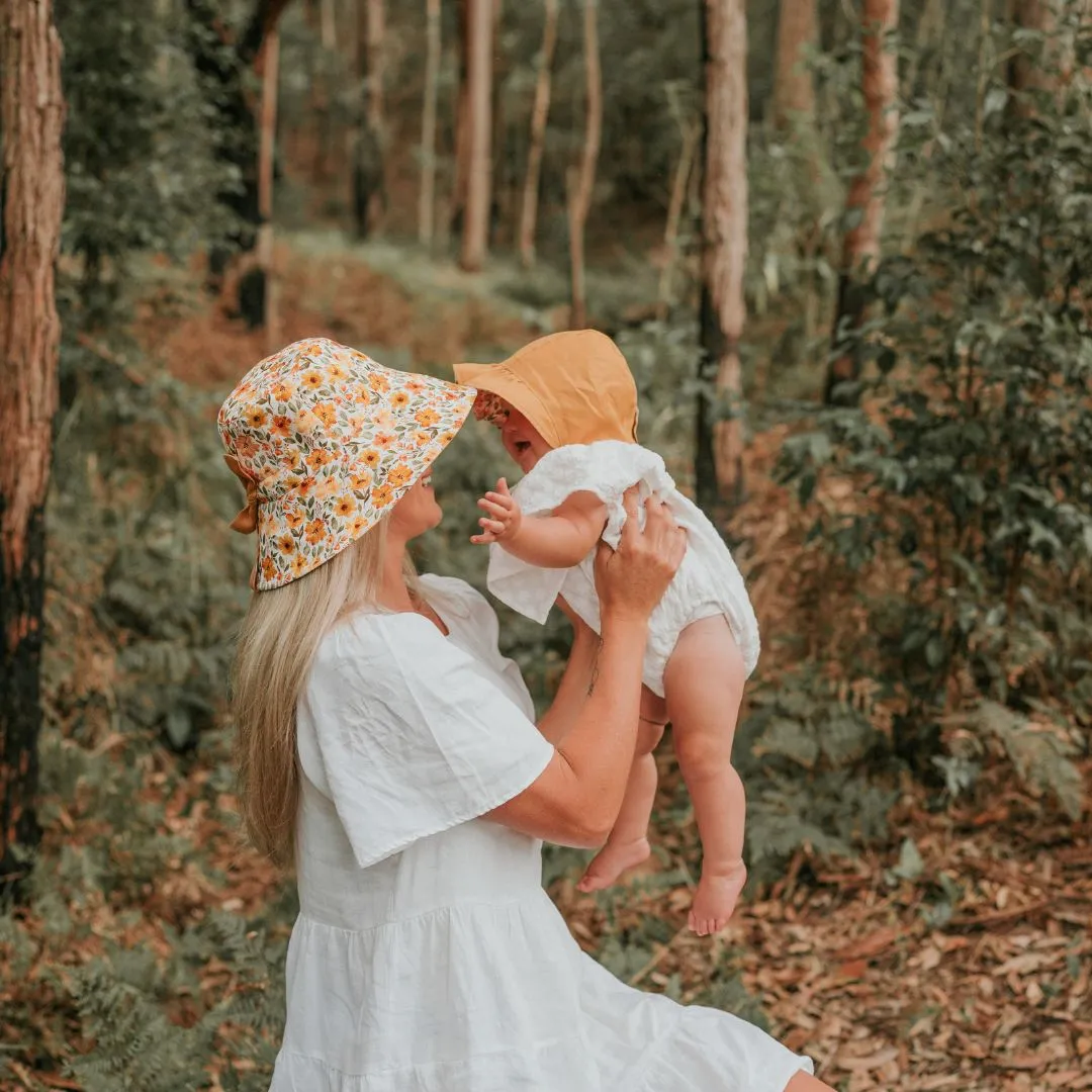 Bedhead Vacationer Reversible Adult Sun Hat - Margaret / Maize