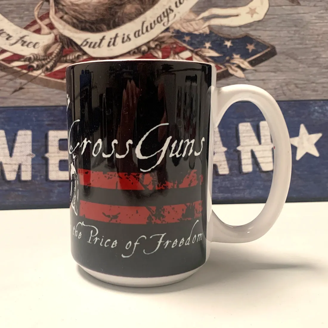 Blood is the Price of Freedom - 15 oz. Coffee Mug - Black  (ceramic)