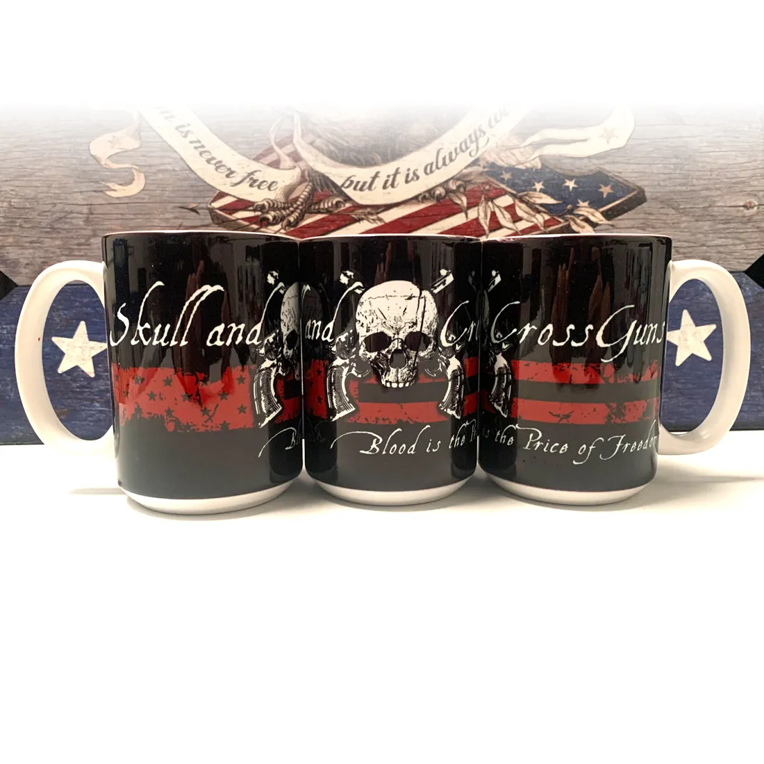 Blood is the Price of Freedom - 15 oz. Coffee Mug - Black  (ceramic)