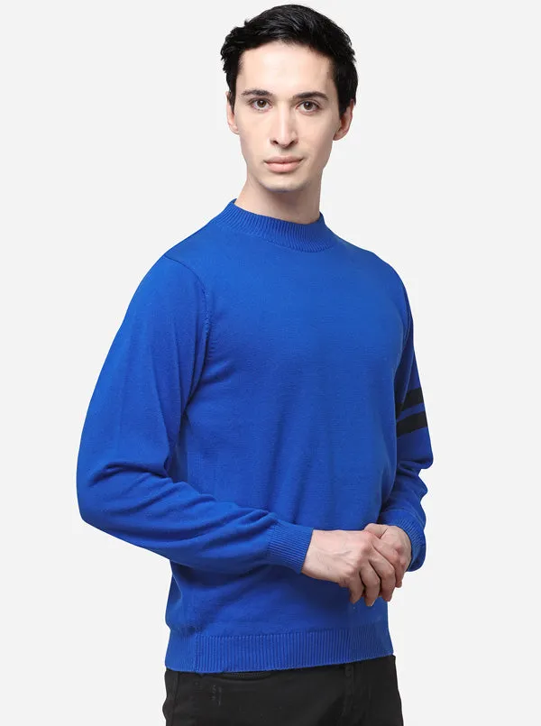 Cobalt Blue Slim Fit Solid T-Shirt | JadeBlue