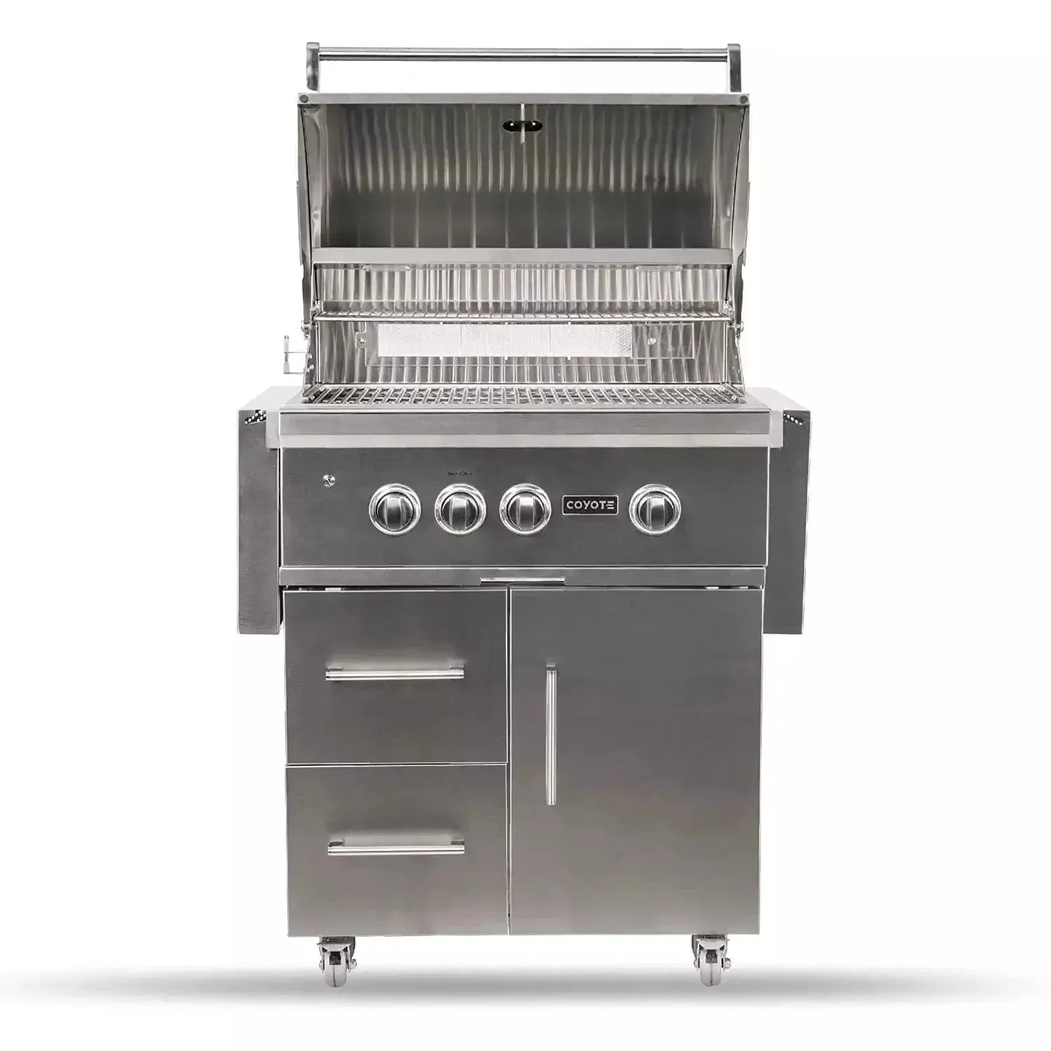 Coyote S-Series 30" Grill, LED Lights, Ceramics Freestanding Grill - C2SL30