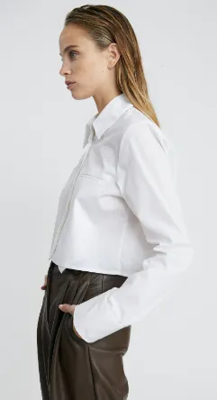 Deluc Honeybus Cropped Shirt - White