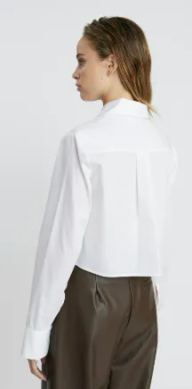 Deluc Honeybus Cropped Shirt - White