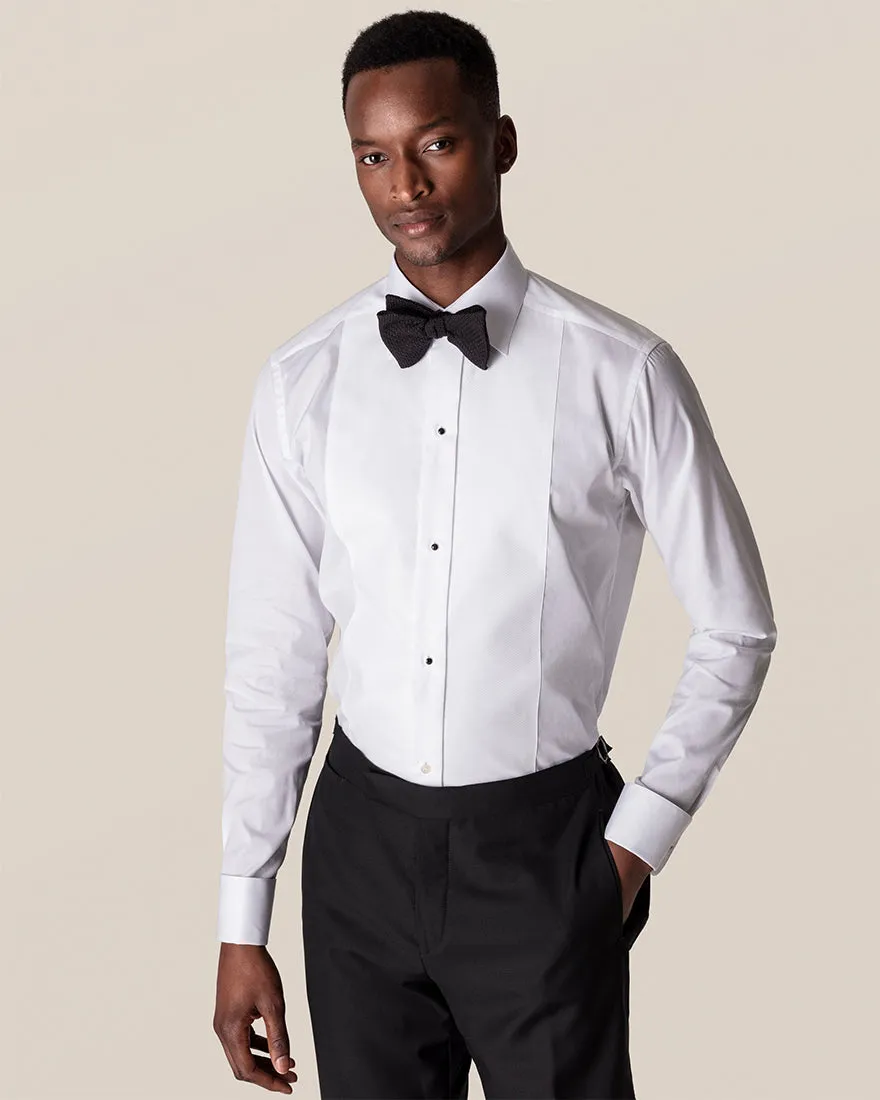 ETON 6363701000 WHITE FRENCH CUFF PIQUE TUXEDO EVENING SHIRT