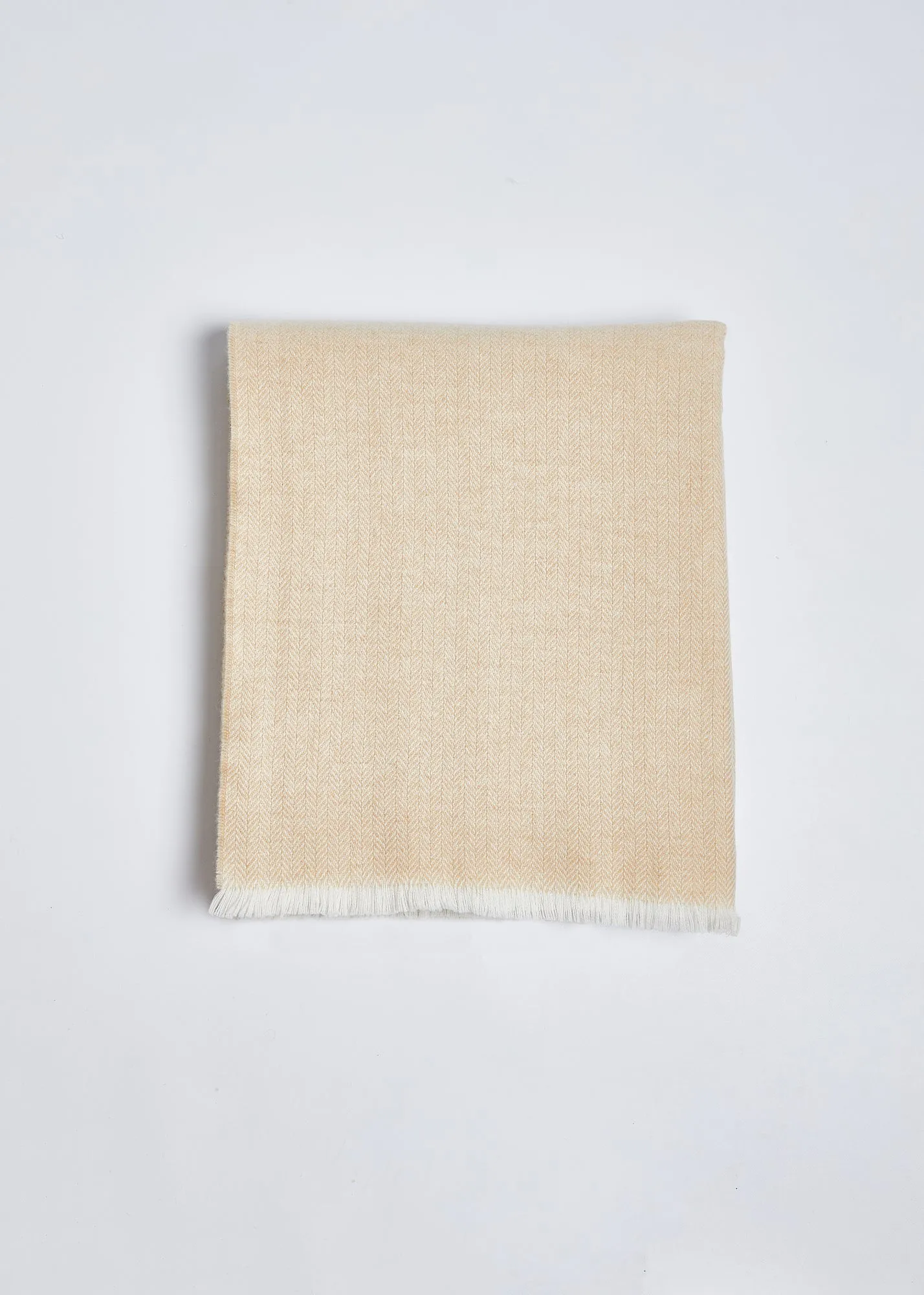 Foxford Extra Large Lambswool Throw Blanket - Camel