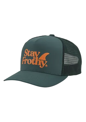 Frothy Snapback Hat - Sage / Orange