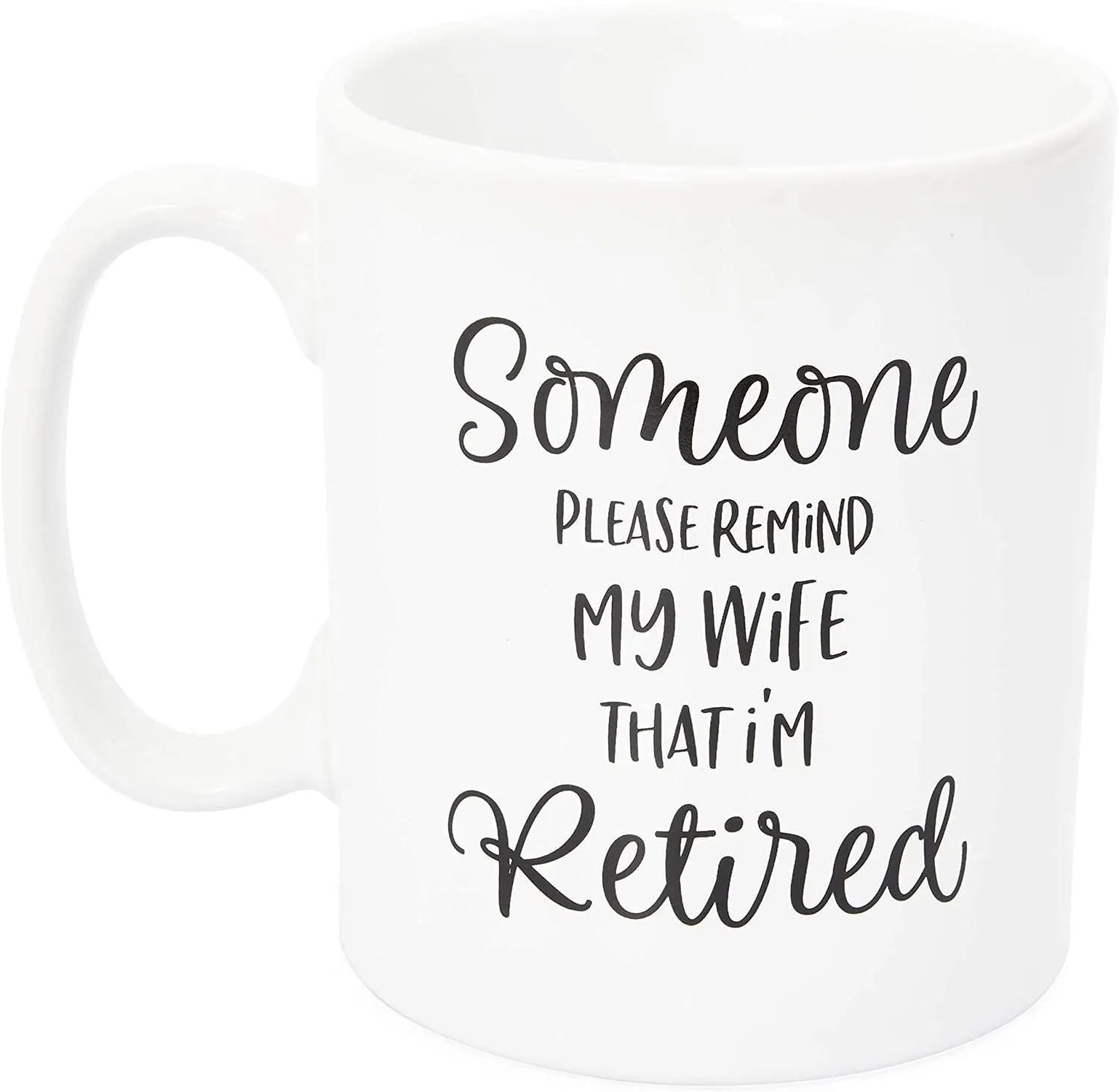 Funny Retirement Coffee Mugs, Gag Gift for Husband and Wife (2 Pack)