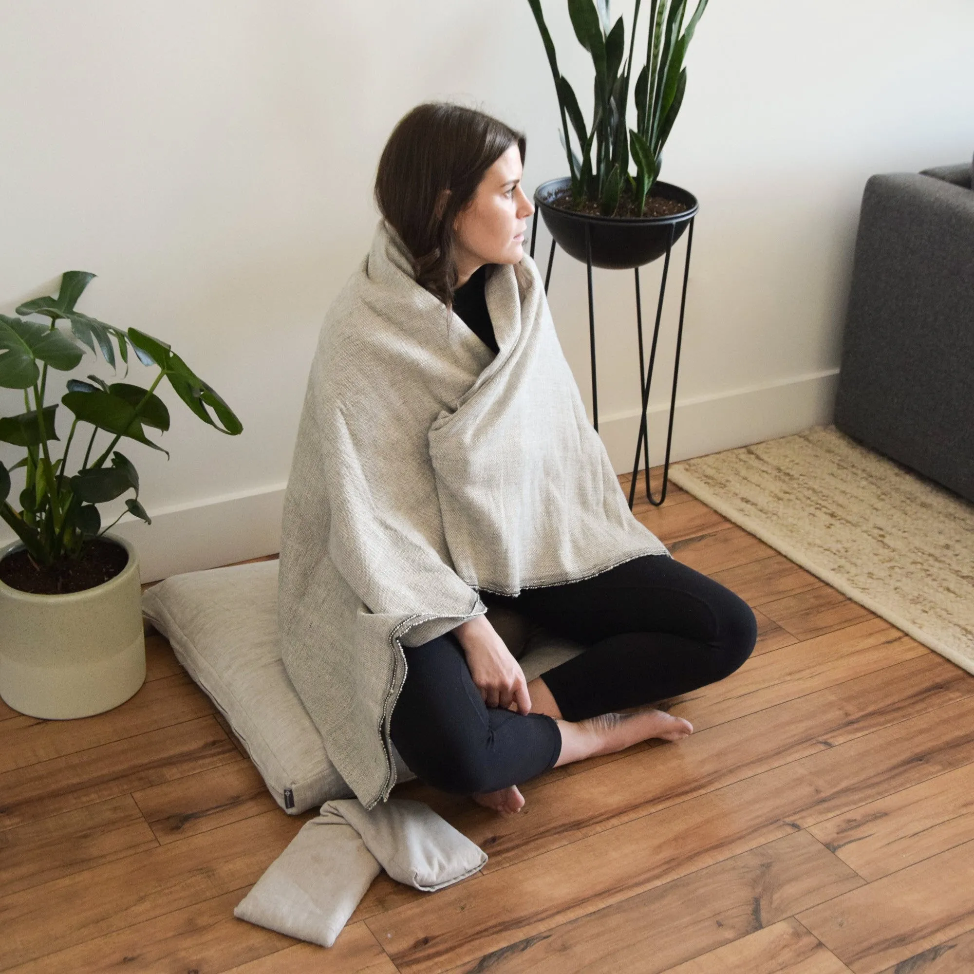 Halfmoon Cotton Yoga Blanket