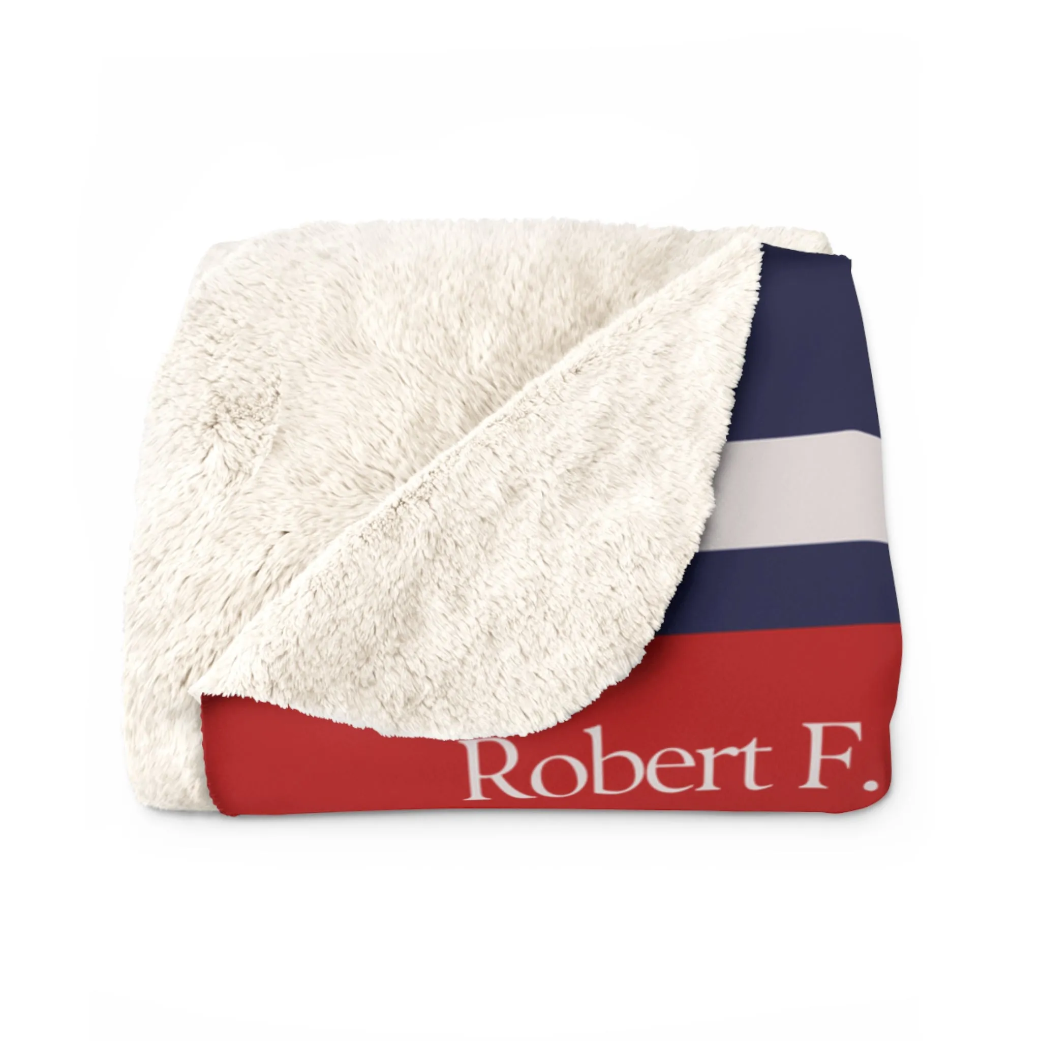 Kennedy for President Navy Sherpa Fleece Blanket