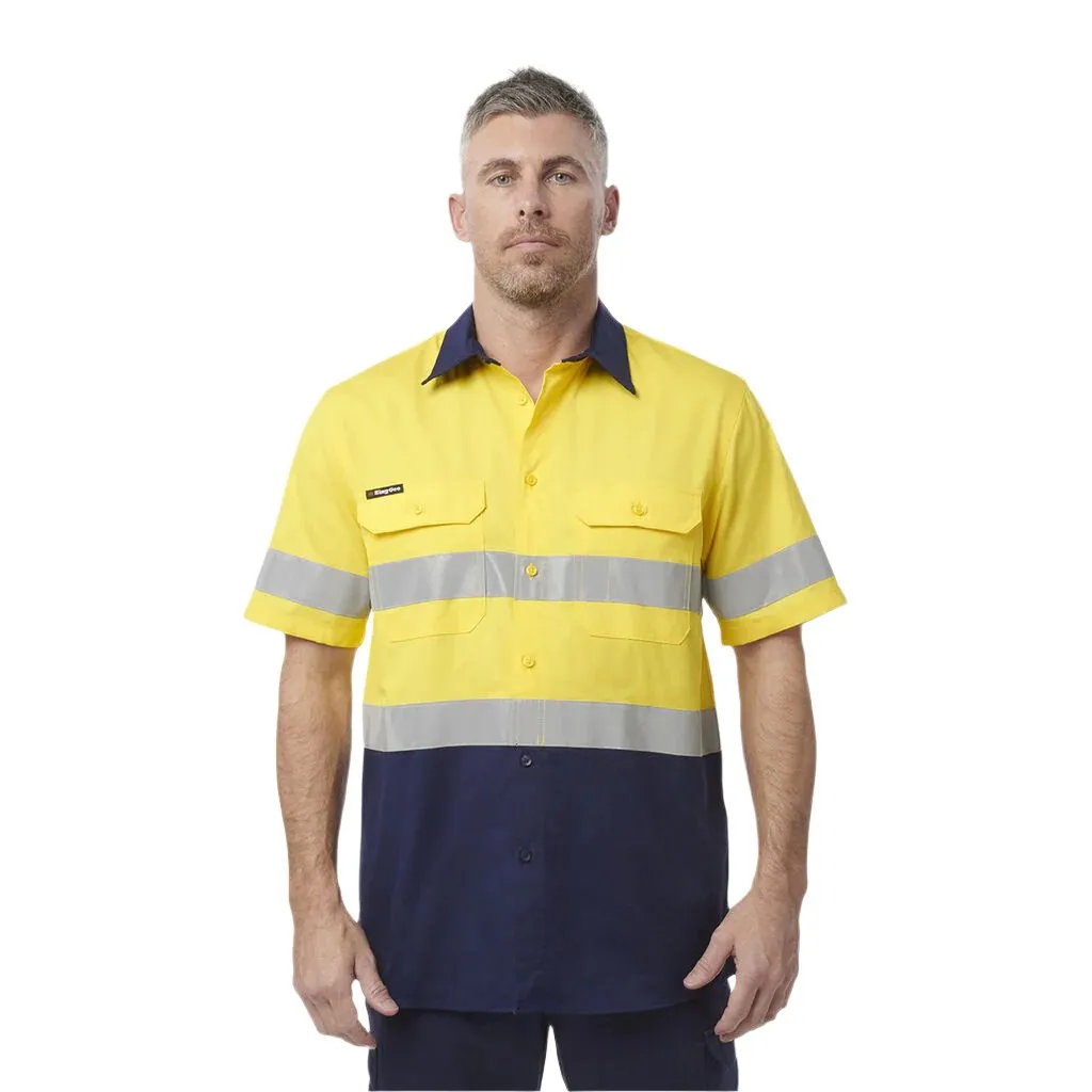 King Gee Workcool Vented Spliced Shirt Taped Short Sleeve (K54911)