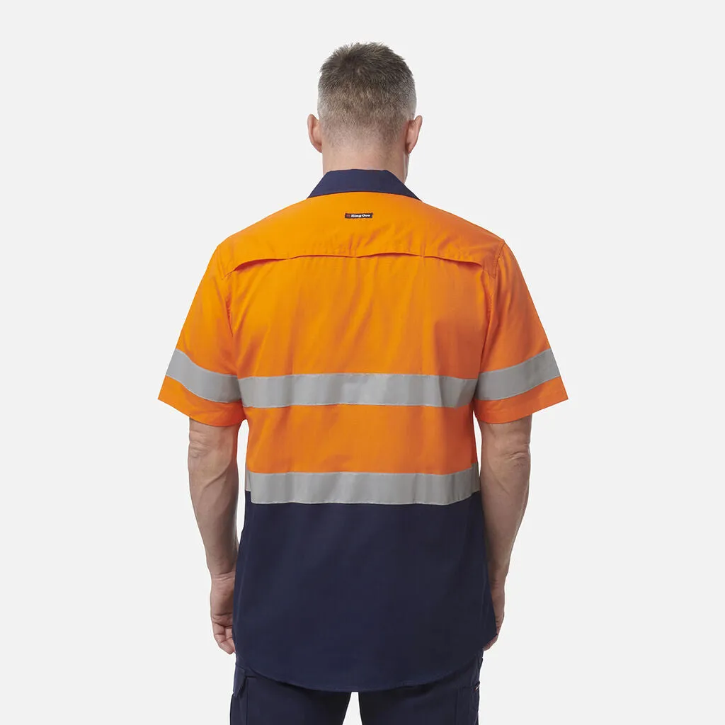 King Gee Workcool Vented Spliced Shirt Taped Short Sleeve (K54911)