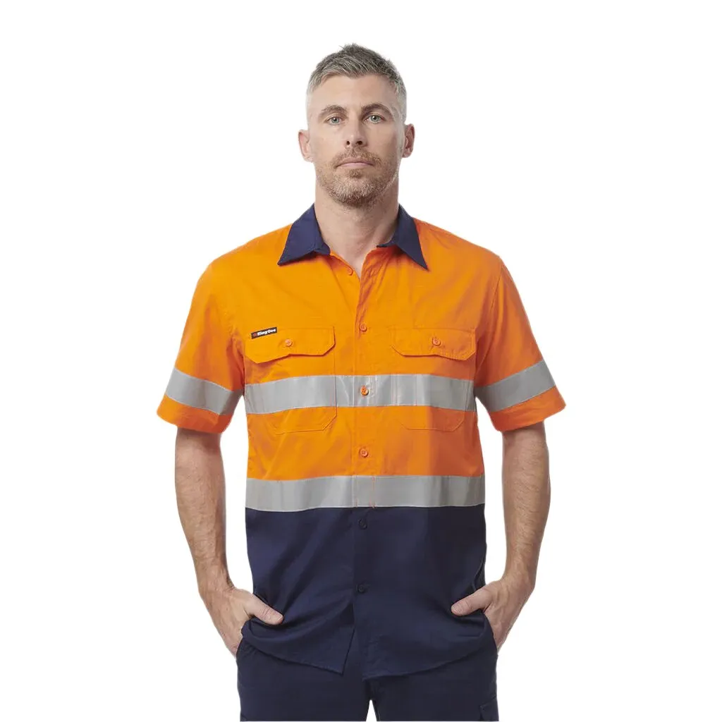 King Gee Workcool Vented Spliced Shirt Taped Short Sleeve (K54911)