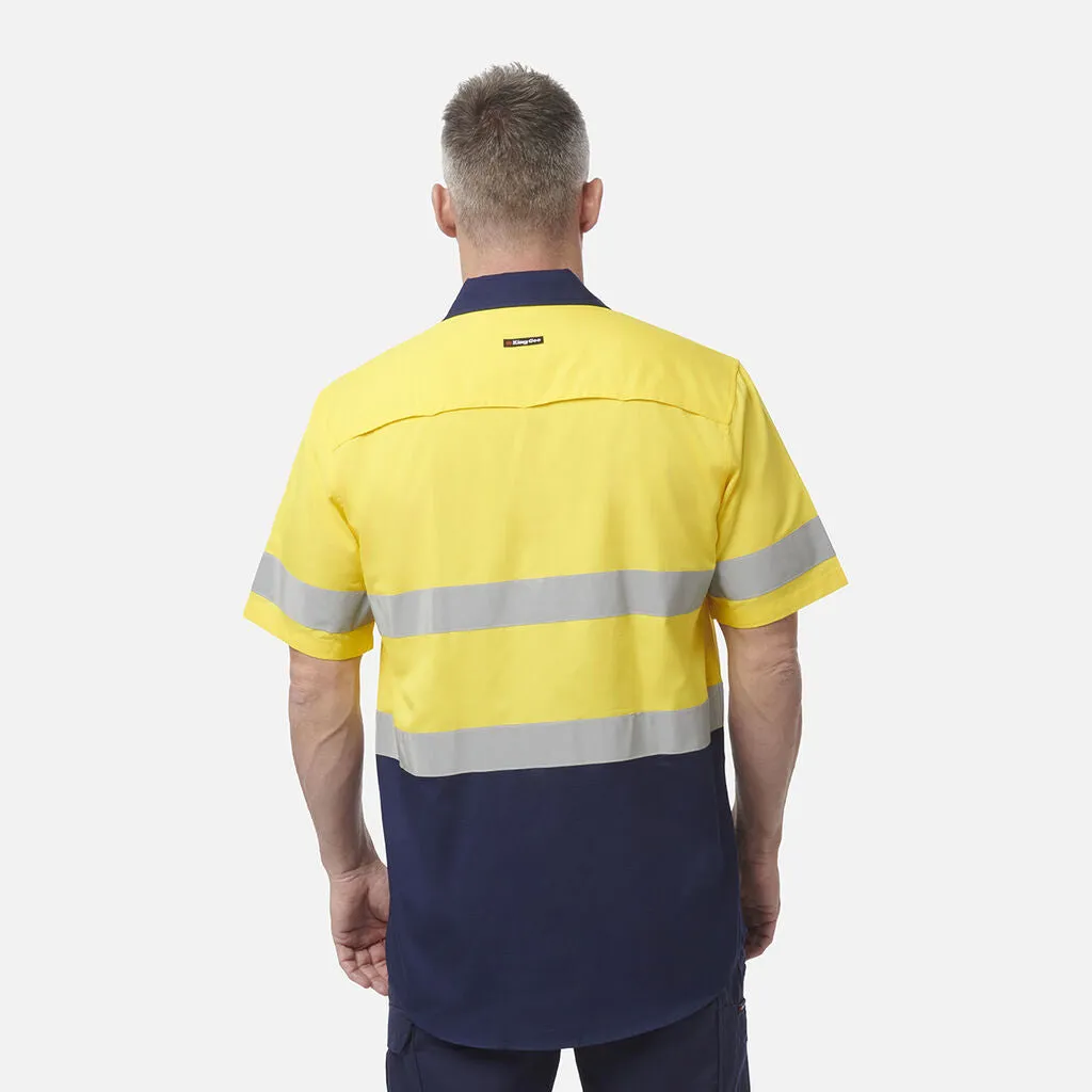 King Gee Workcool Vented Spliced Shirt Taped Short Sleeve (K54911)