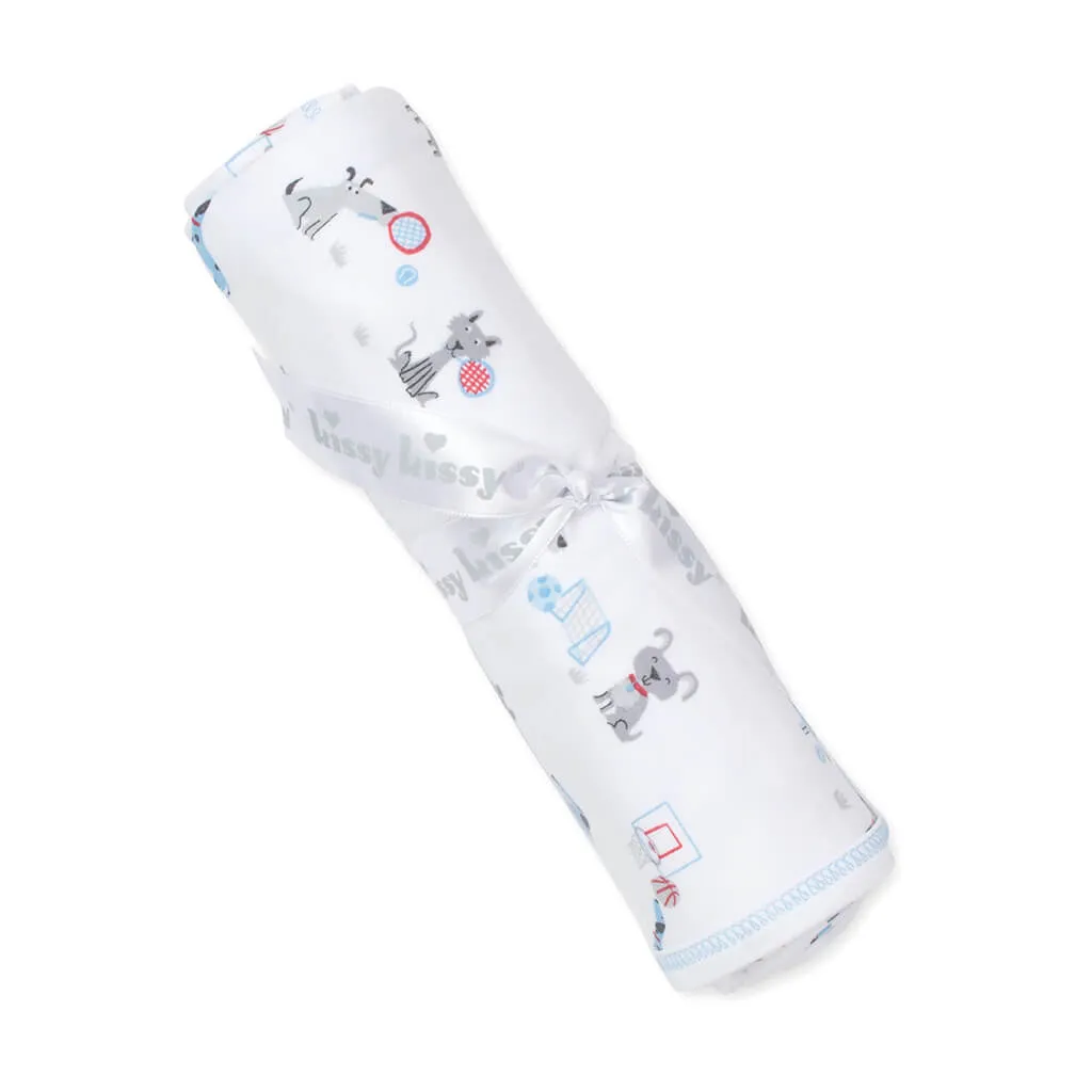 Kissy Kissy Print Blanket Sporty Pups