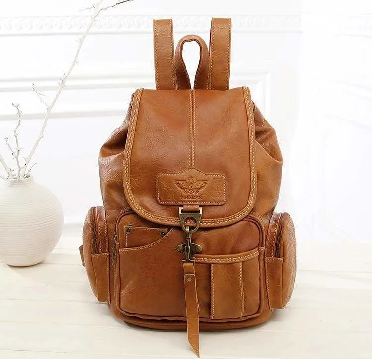 Leather vintage backpacks