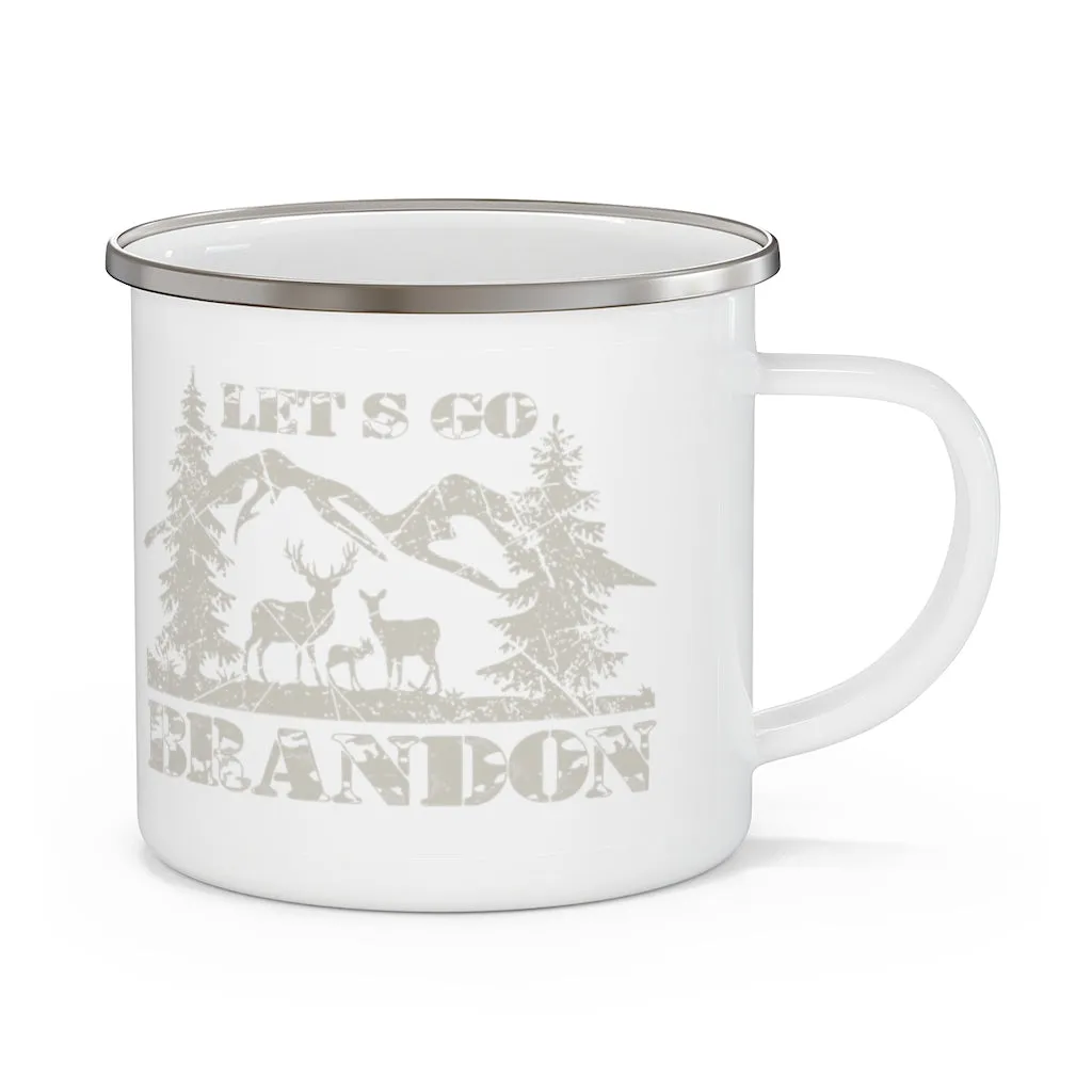 Let's Go Brandon, Hunting (LGB1) Enamel Camping Mug