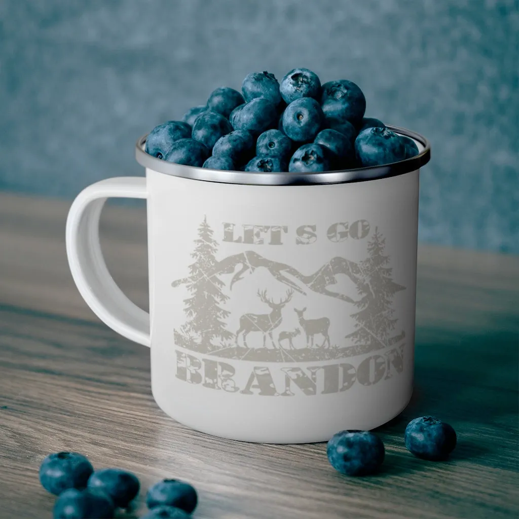 Let's Go Brandon, Hunting (LGB1) Enamel Camping Mug