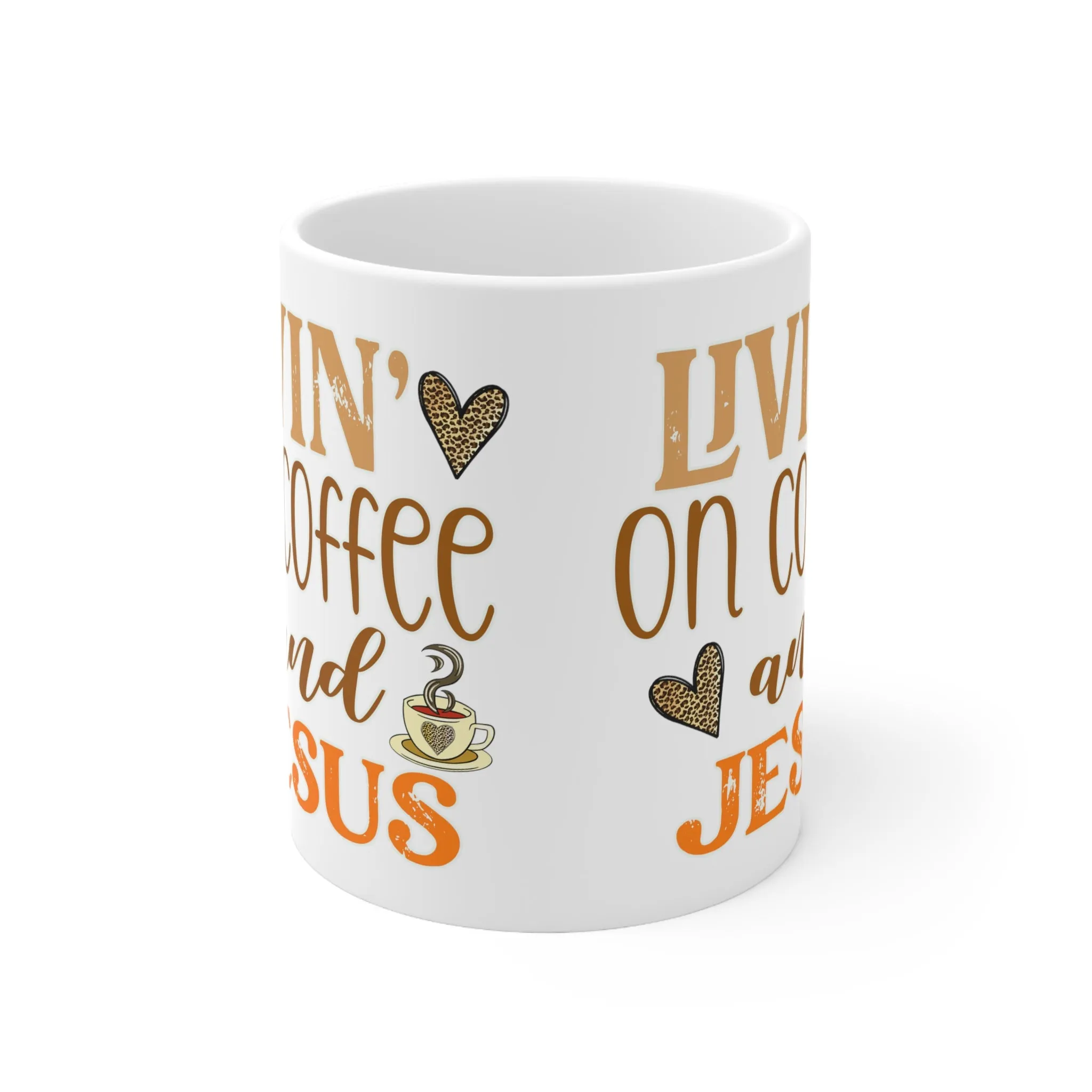 LIVIN' ON COFFEE AND JESUS MUG - Coffee Lovers Mug - MUGSCITY - Free Shipping