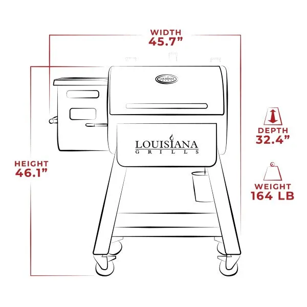 Louisiana Grills 800 Black Label Series Freestanding Pellet Grill w/ Wifi Control