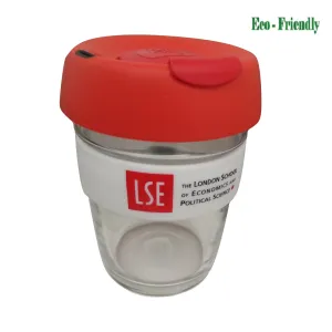 LSE Logo Reusable Glass Keep Cup / red or black