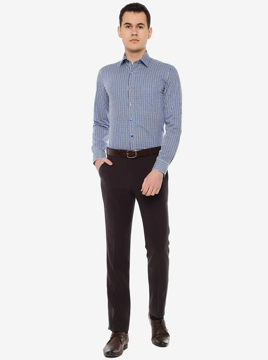 Multicolor Checked Slim Fit Formal Shirt | JadeBlue