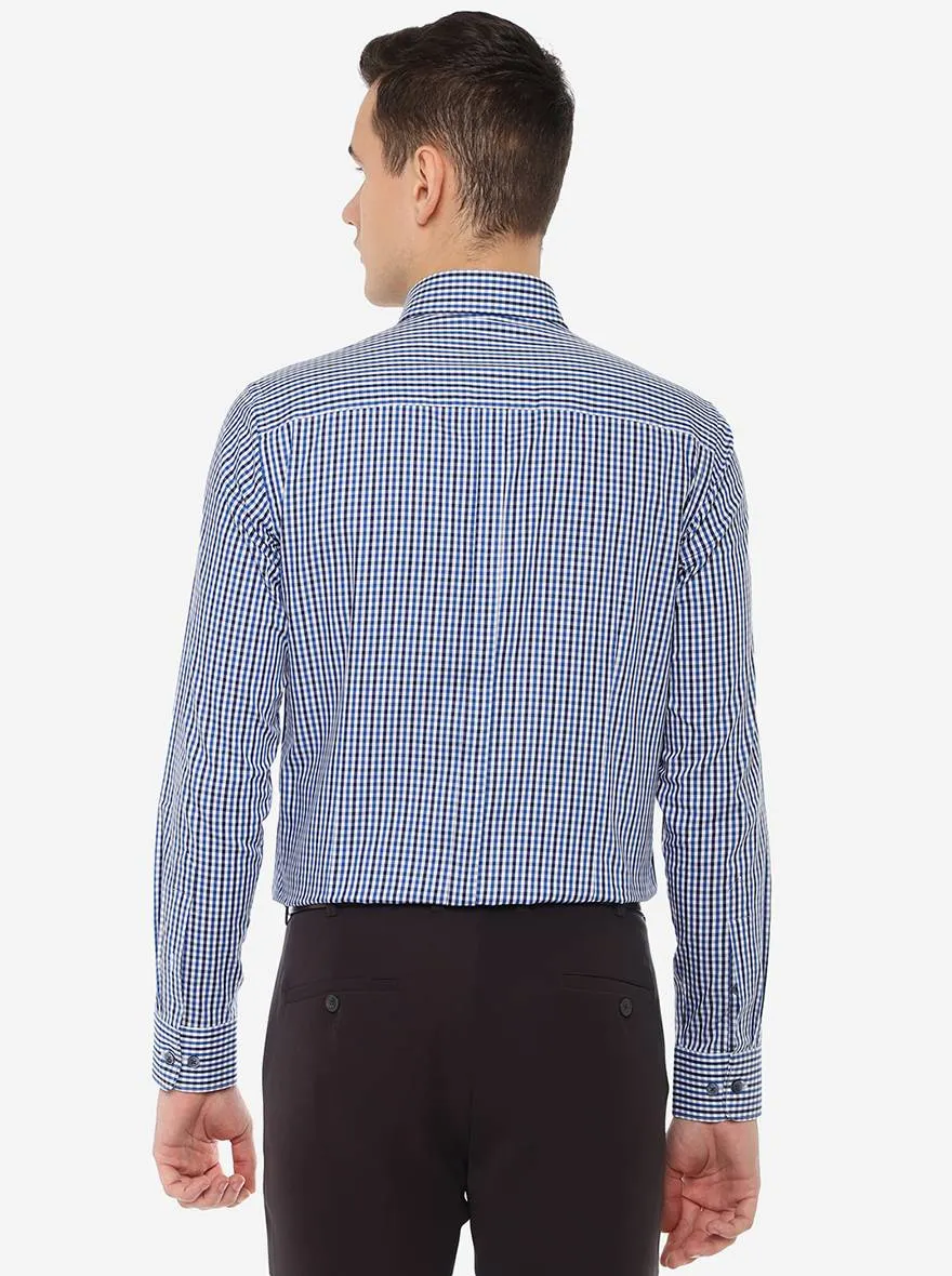 Multicolor Checked Slim Fit Formal Shirt | JadeBlue