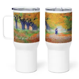 October Quote Watercolor Travel Mug