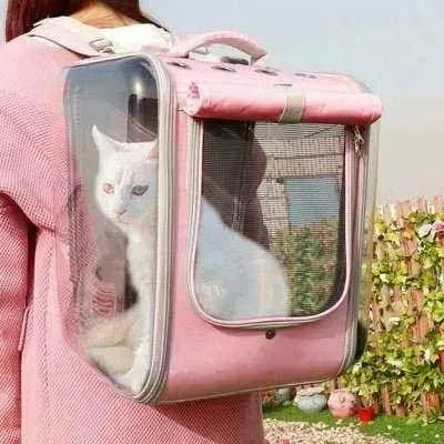 Opulent Paws Luxury Pet Carrier in Pink & Gray