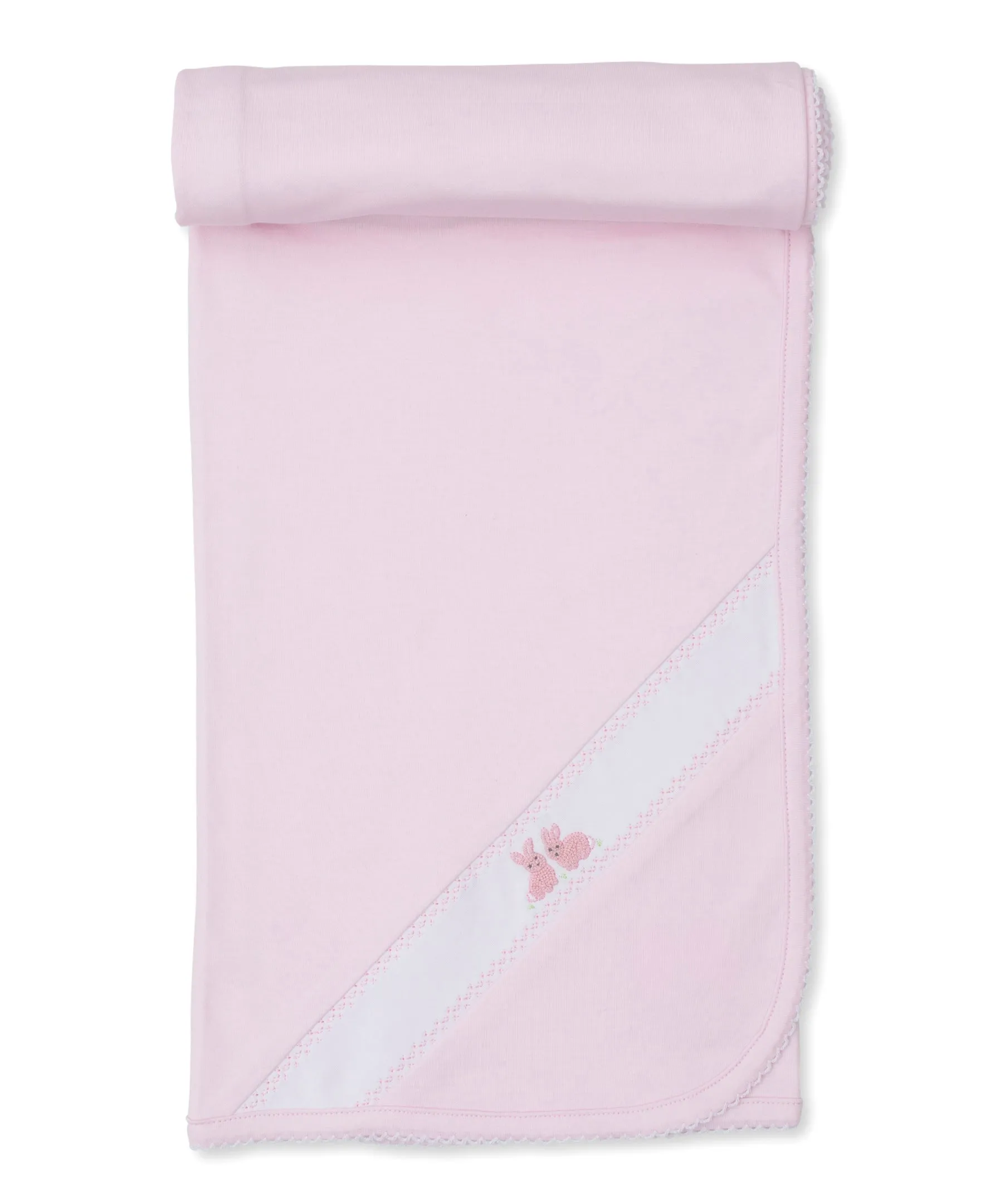 Premier Cottontail Hollows Pink Hand Emb. Blanket