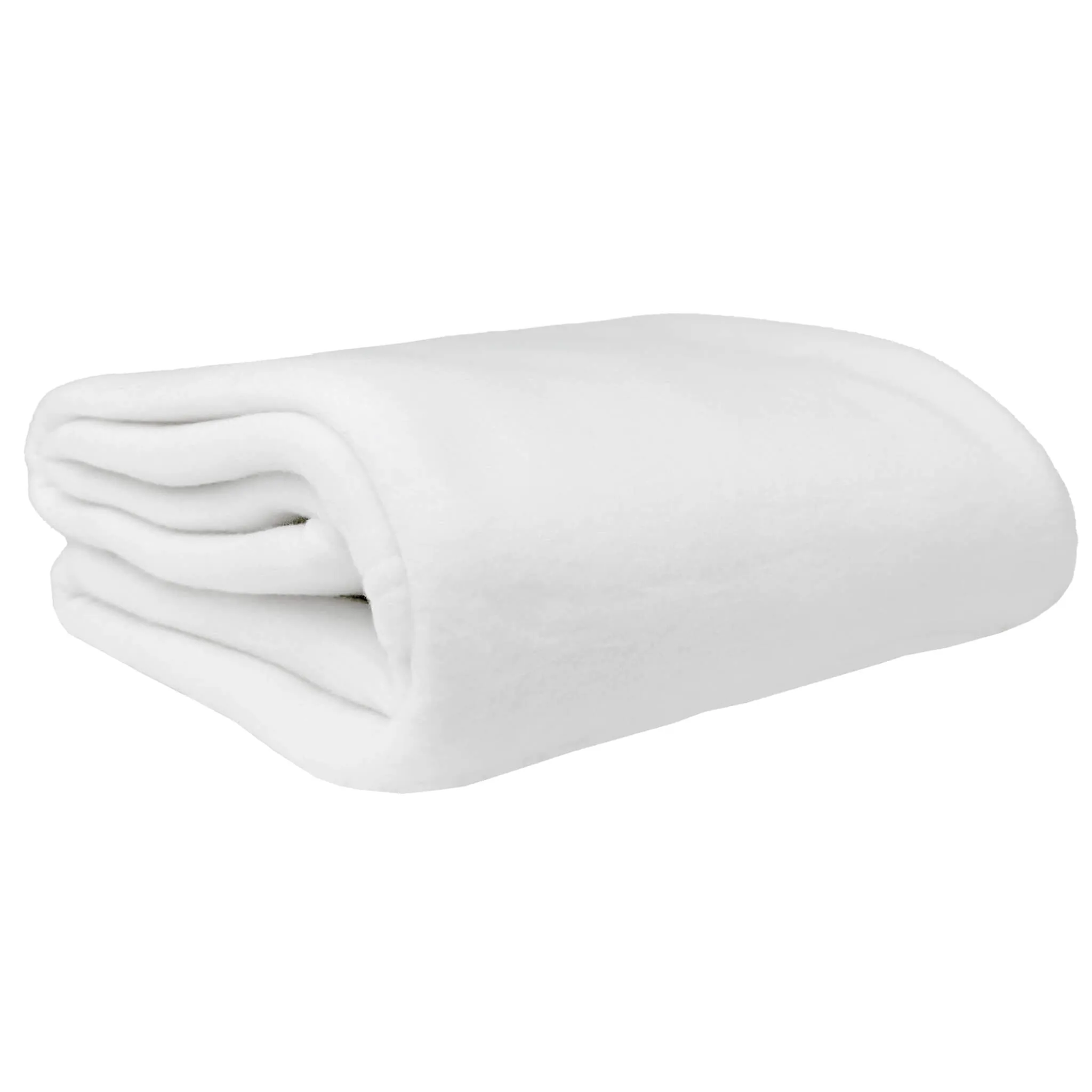 Premium White Polar Fleece Blanket 54x90