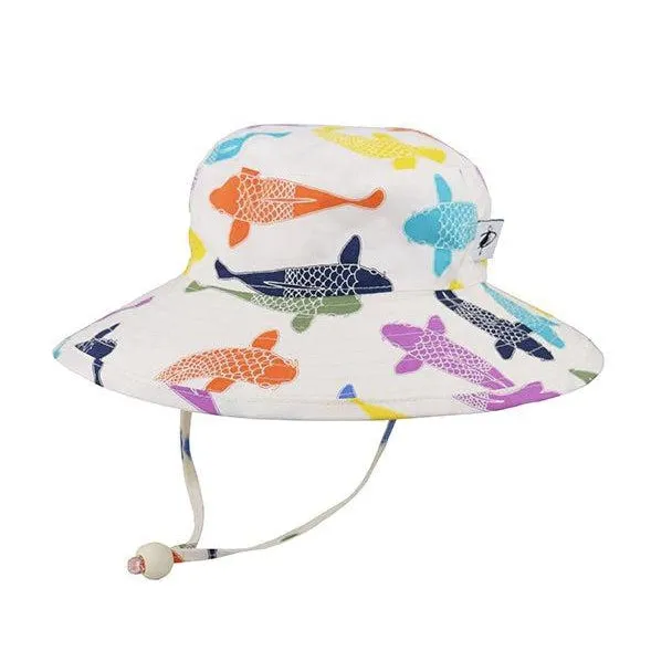 Puffin Gear Organic Wide Brim Sunbaby Hat - Koi