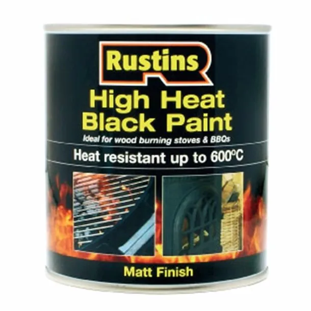 Rustins | Paint Black High Heat 500ml