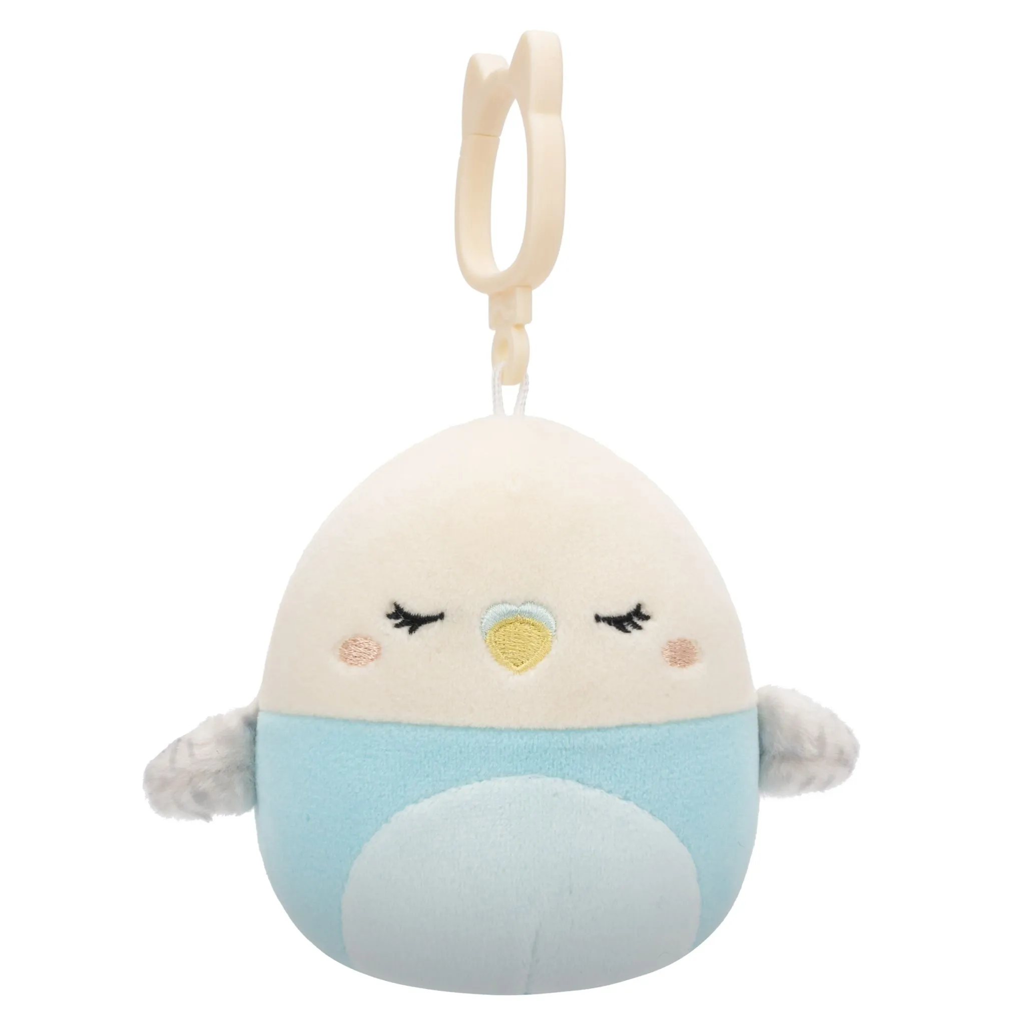 Squishmallows 3.5 Inch Plush Clip-On S20 Tycho Blue And White Parakeet