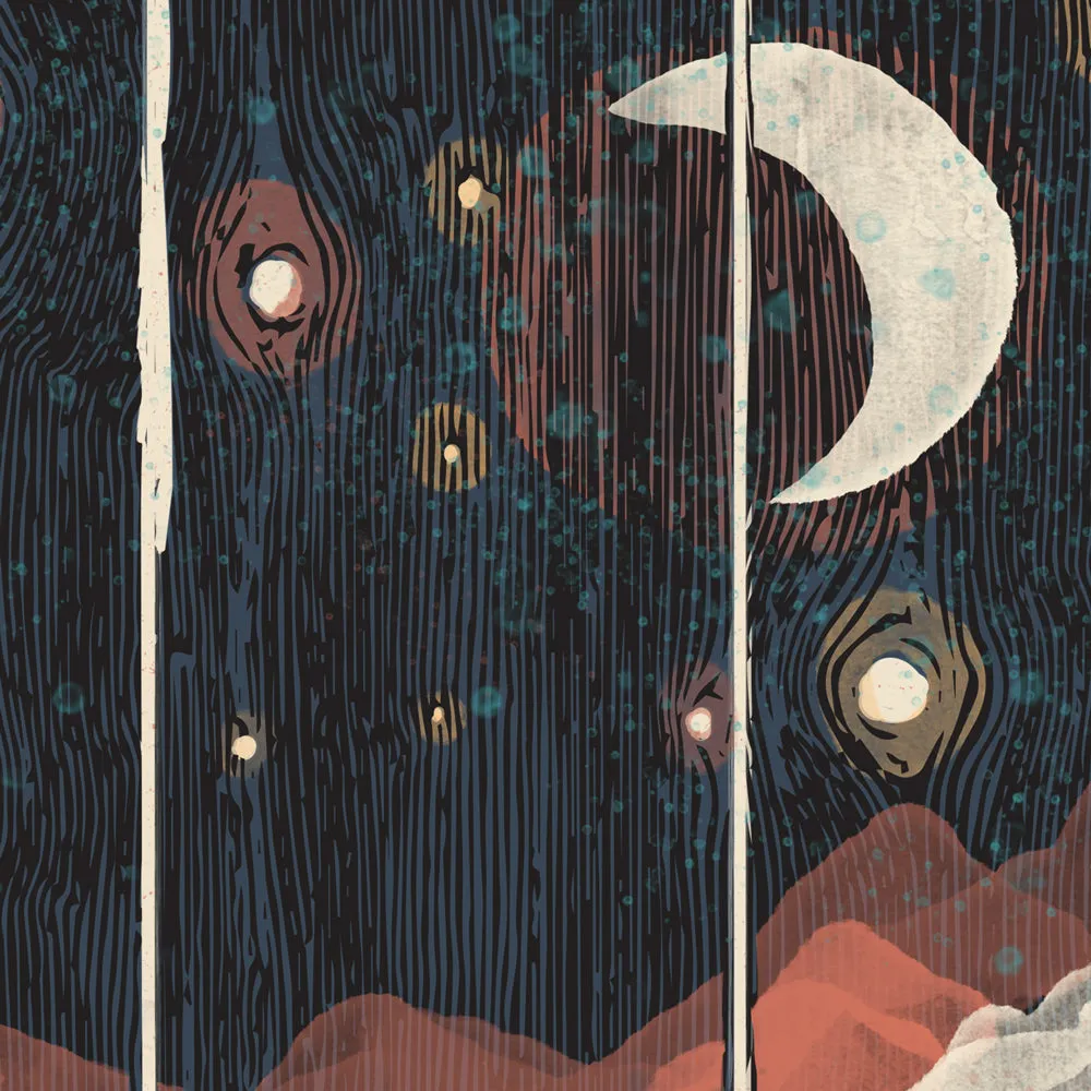 Starry Night in the Mountains Tapestry