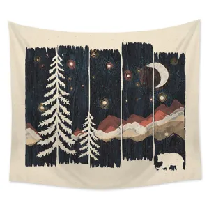 Starry Night in the Mountains Tapestry