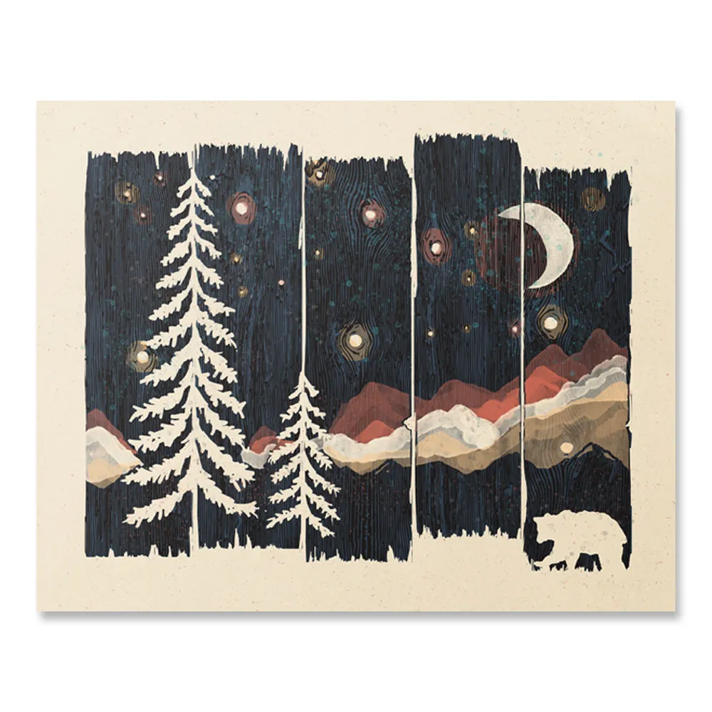 Starry Night in the Mountains Tapestry