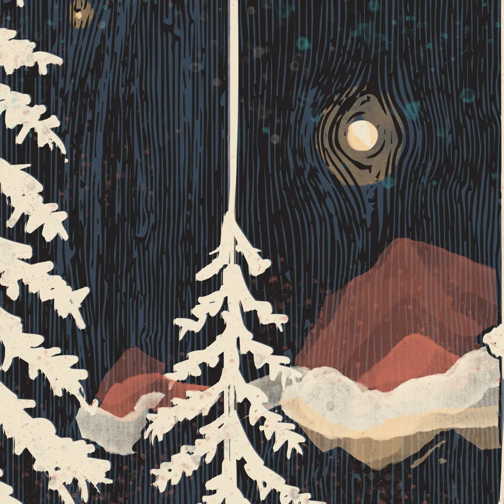 Starry Night in the Mountains Tapestry