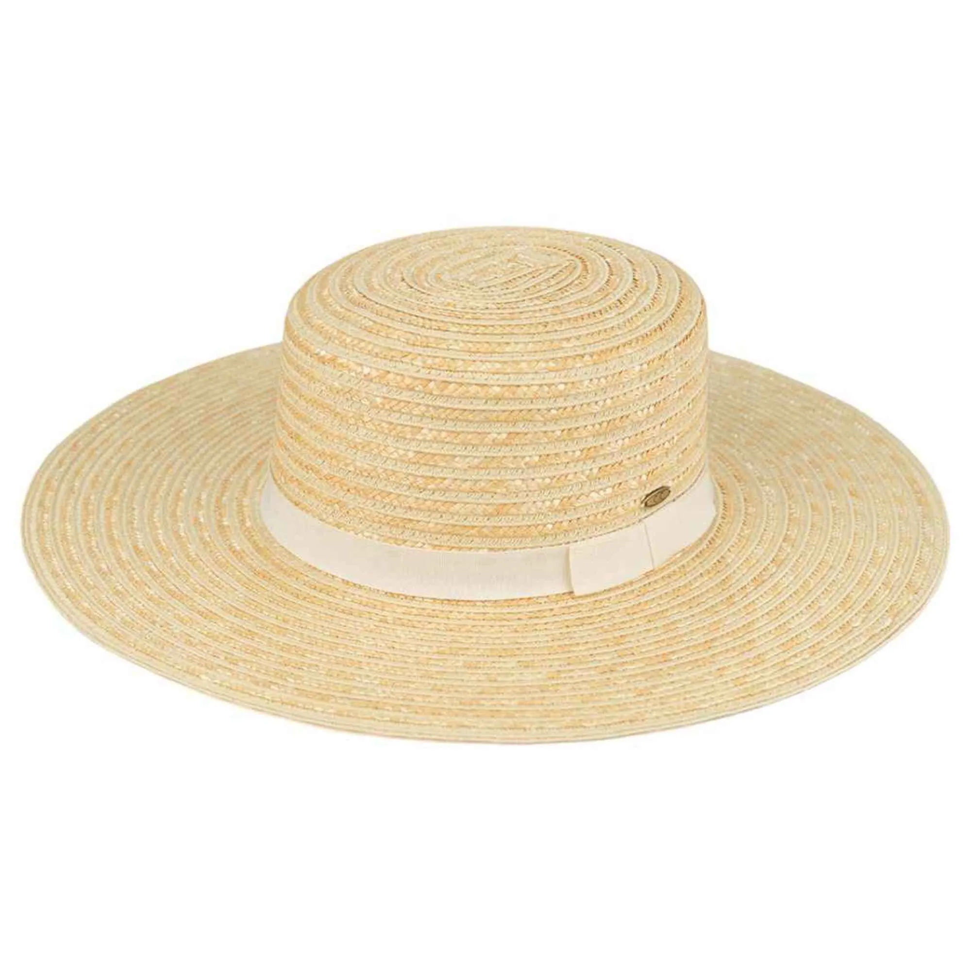 STH03 Grosgrain Ribbon Band Boater Hat